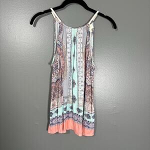 Anthropologie Deletta Women's Sorin Boho Halter Tank Top - Size XS - Bandana